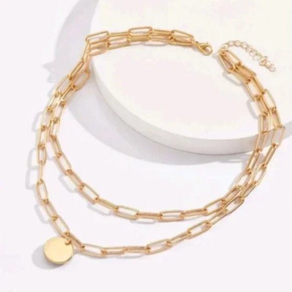 14K Gold Filled Paper Clip Gold Filled Necklace - Picture 2 of 3